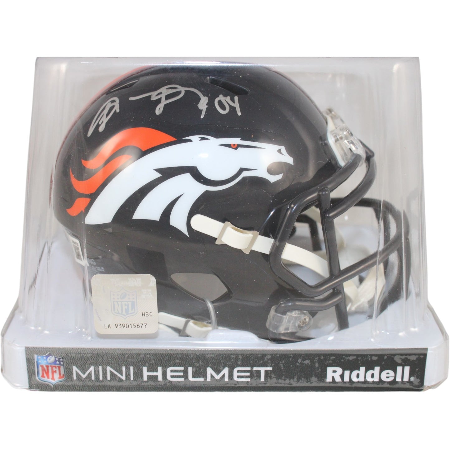 Shannon Sharpe Denver Broncos Autographed Throwback Speed Mini Helmet