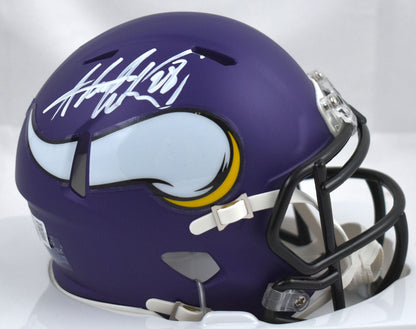 Adrian Peterson Signed Minnesota Vikings White Speed Mini Helmet
