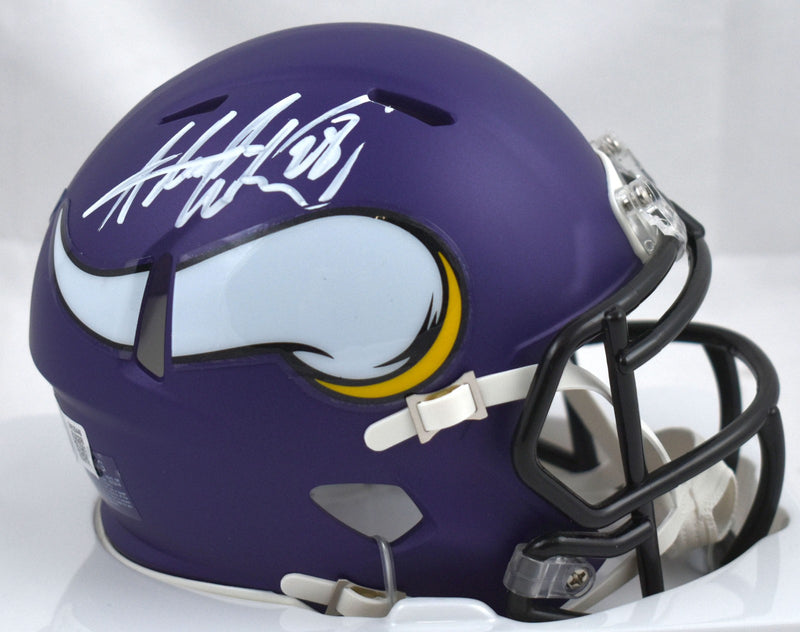 Adrian Peterson Signed Minnesota Vikings White Speed Mini Helmet