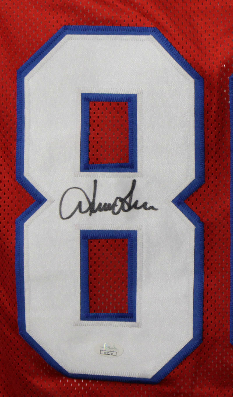 Irving Fryar Signed New England Patriots Red Custom Jersey JSA