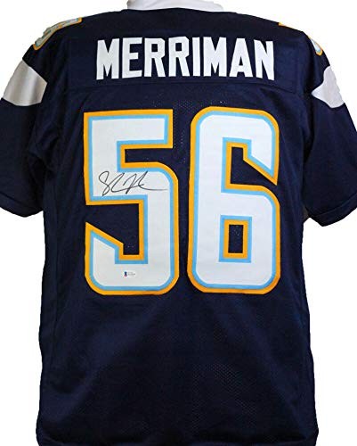 Shawne Merriman Signed San Diego Chargers Style Blue Custom Jersey