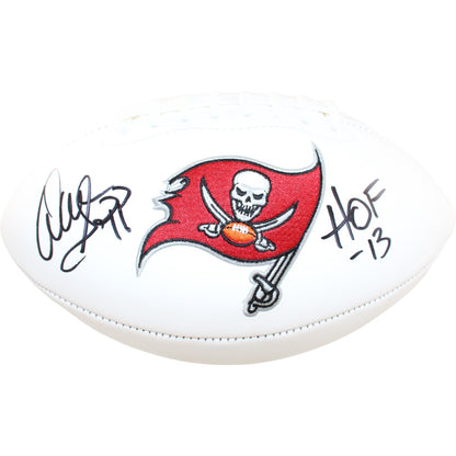 Warren Sapp Tampa Bay Buccaneers Signed Logo Football (BAS COA)