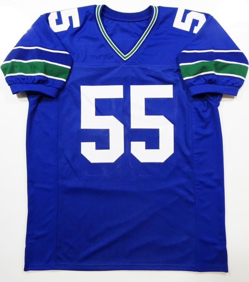Brian Bosworth Autographed Blue Custom Jersey