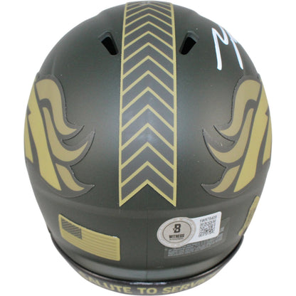 Talanoa Hufanga Signed Denver Broncos 2025 Salute to Service Mini Helmet
