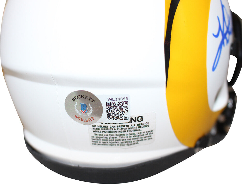 Kurt Warner Signed St Louis Rams Lunar Speed Mini Helmet Beckett
