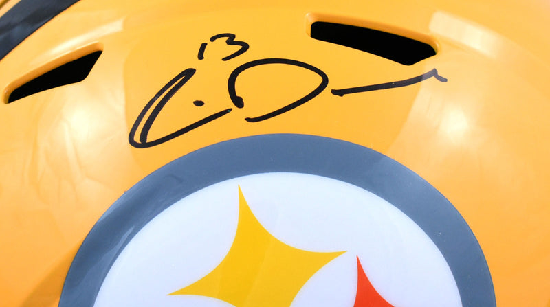 Rico Dowdle Autographed Pittsburgh Steelers Full Size Gold Speed Helmet