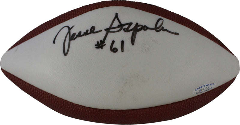 Jesse Sapolu Signed White Panel Mini Football (Deflated)