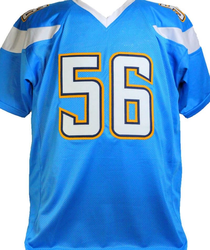 Shawne Merriman Autographed Light Blue Custom Jersey