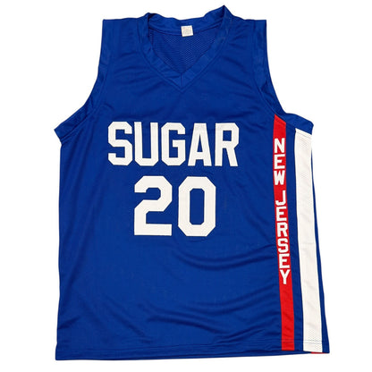 Micheal Ray Richardson Signed "Sugar" Inscribed Nets Custom Jersey