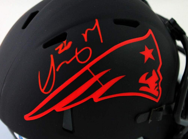 Sony Michel Signed New England Patriots Eclipse Speed Mini Helmet
