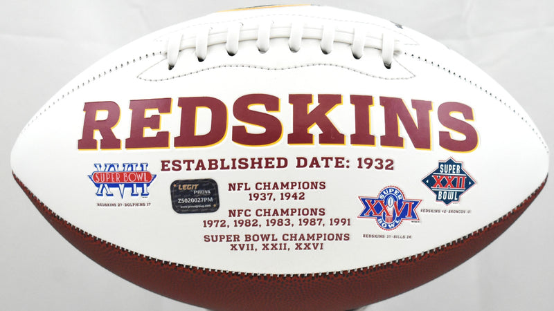 Joe Jacoby Autographed Washington Redskins Logo Football