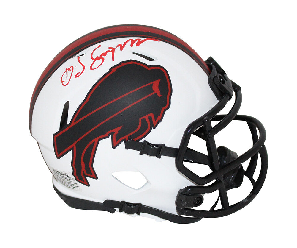 O.J. Simpson Signed Buffalo Bills Lunar Speed Mini Helmet (JSA)