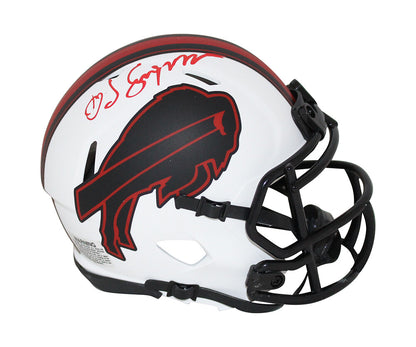 O.J. Simpson Signed Buffalo Bills Lunar Speed Mini Helmet (JSA)