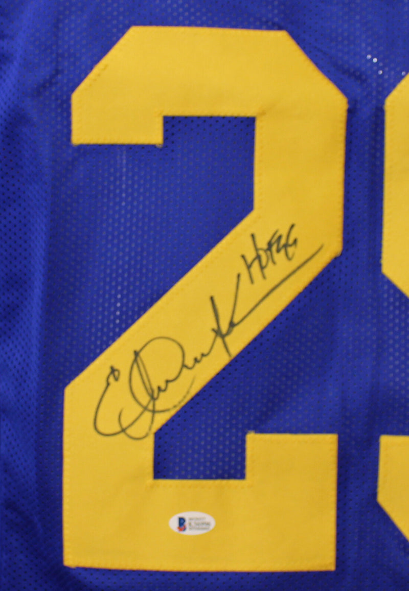 Eric Dickerson Autographed Pro Style Blue Jersey