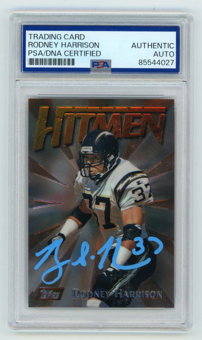 Rodney Harrison Signed 1997 Topps Finest Rookie Card PSA Authentic