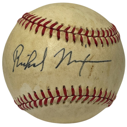 Richard Nixon Autographed Rawlings Official National League Baseball JSA LOA