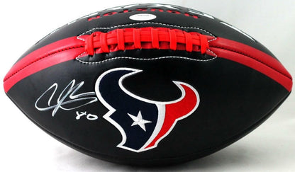 Andre Johnson Autographed Houston Texans Black Logo Football
