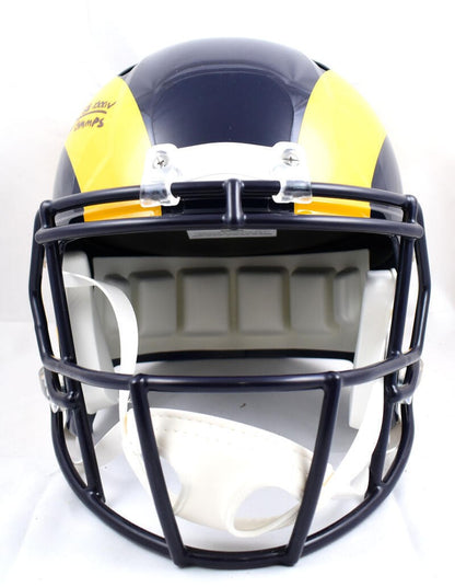 Kurt Warner Full Size Helmet St. Louis Rams Signed SB Champs Black