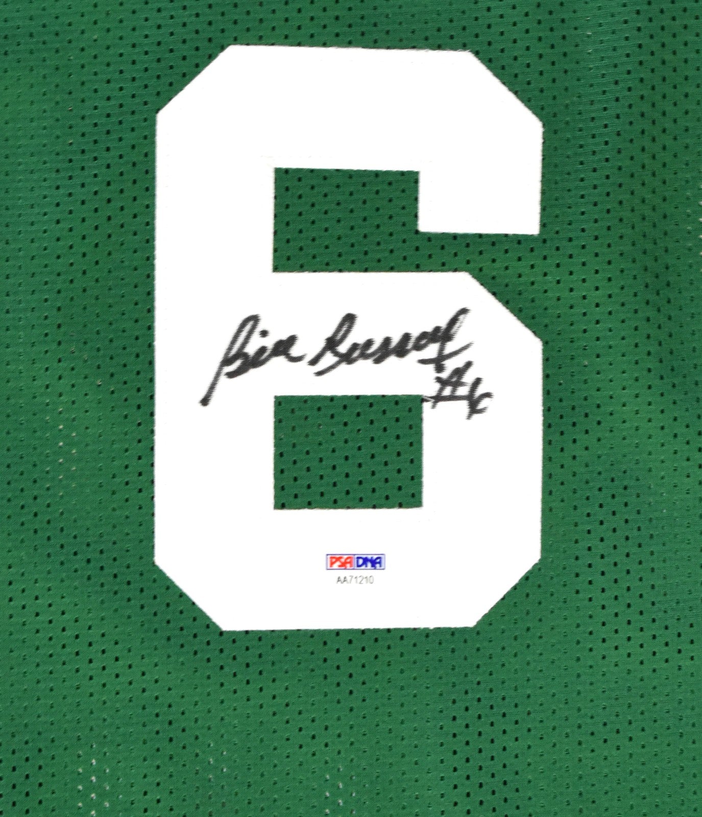 Bill Russell Signed Boston Celtics Custom Green Jersey