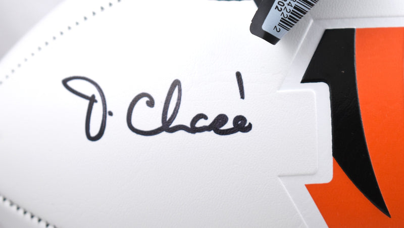 Ja'Marr Chase Autographed Cincinnati Bengals Logo Football