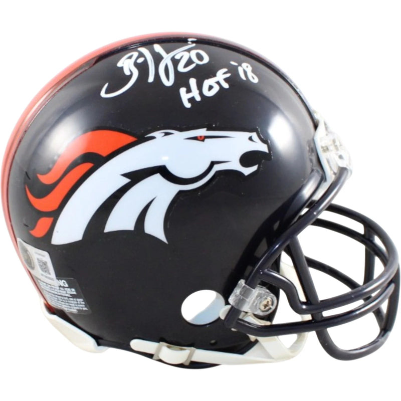 Brian Dawkins Signed Denver Broncos Mini Helmet - HOF 18