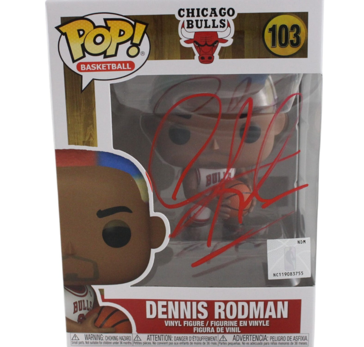 Dennis Rodman Signed Chicago Bulls Funko Pop! #103