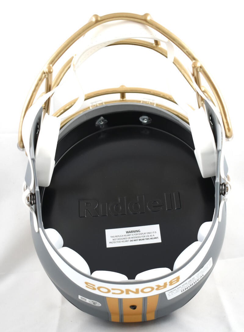 Rod Smith Signed Denver Broncos Full Size Slate Speed Helmet