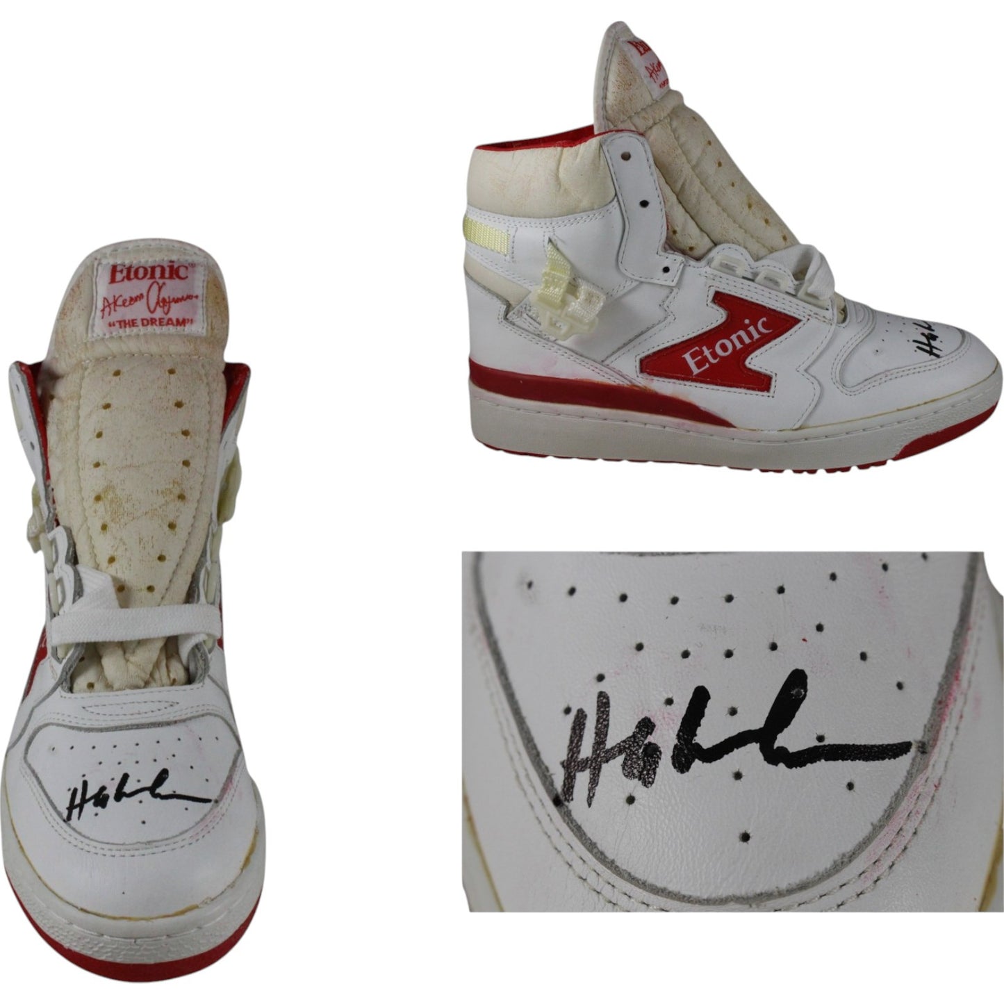 Hakeem Olajuwon Houston Rockets Autographed Etonic Shoe (Single)