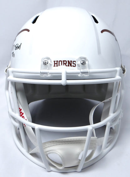 Sam Ehlinger Signed Texas Longhorns Full Size Speed Helmet with Inscriptions