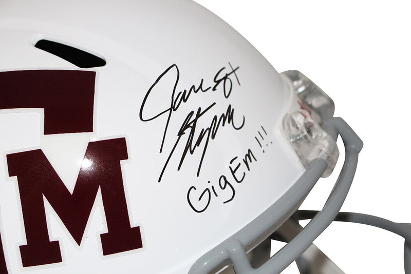 Jace Sternberger Signed Texas A&M Aggies Full Size Helmet "Gig Em" JSA