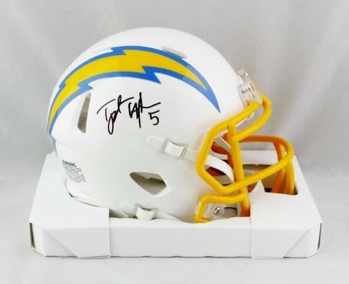 Tyrod Taylor Signed Los Angeles Chargers Black Mini Helmet