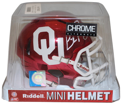 Lincoln Riley Autographed Oklahoma Sooners Chrome Mini Helmet