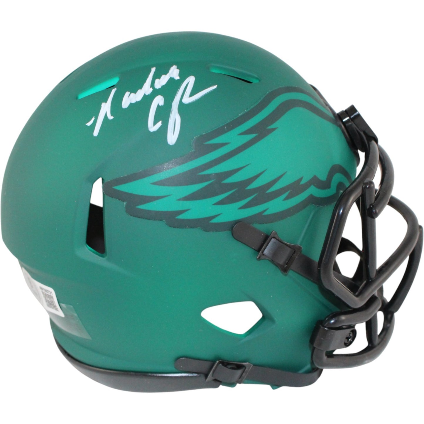 Randall Cunningham Philadelphia Eagles Autographed Rave Mini Helmet BAS