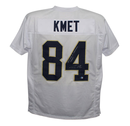 Cole Kmet Signed Notre Dame Style Jersey "Play Like a Champion" Beckett BAS