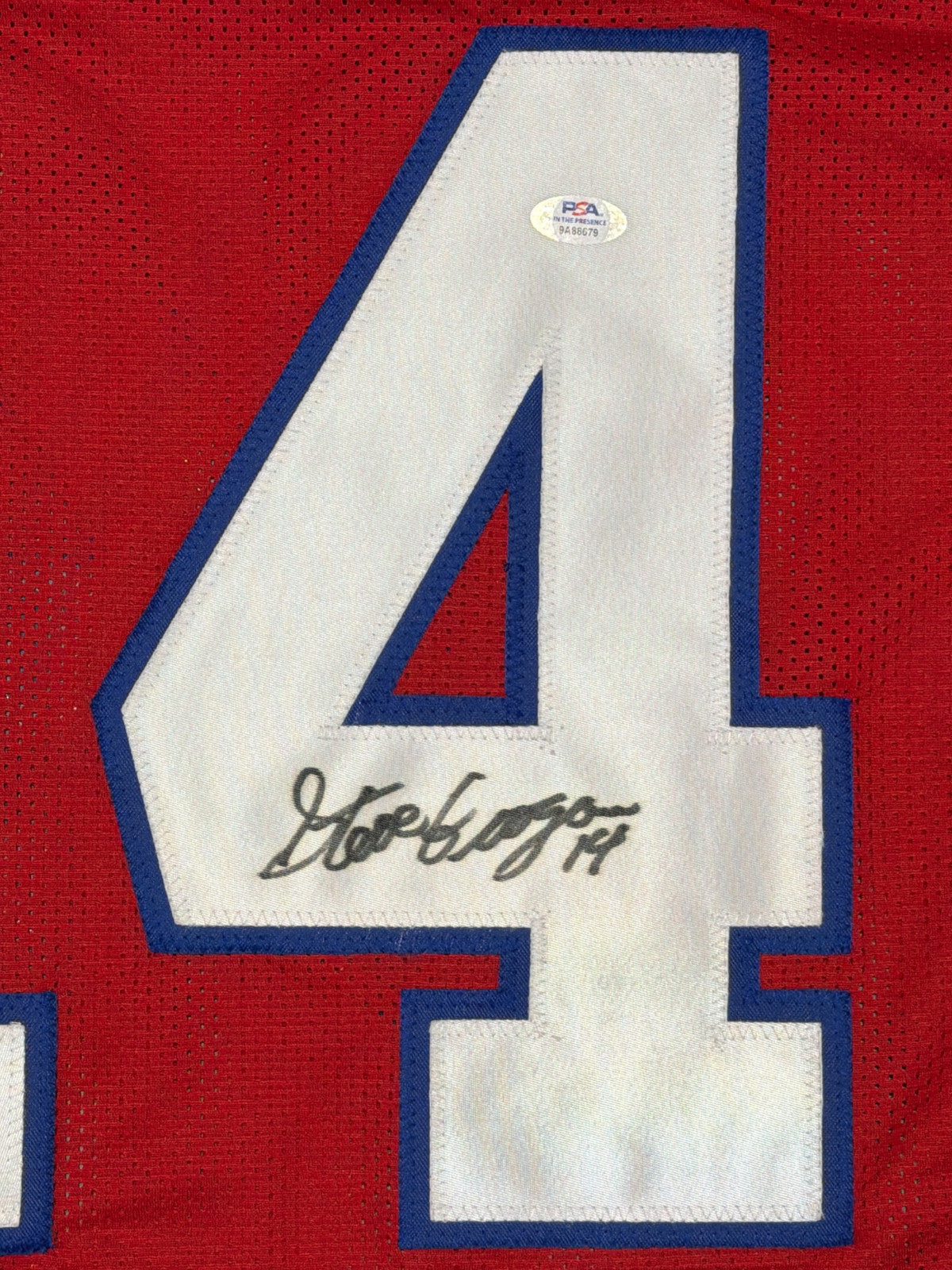 Steve Grogan Autographed New England Patriots Custom Jersey