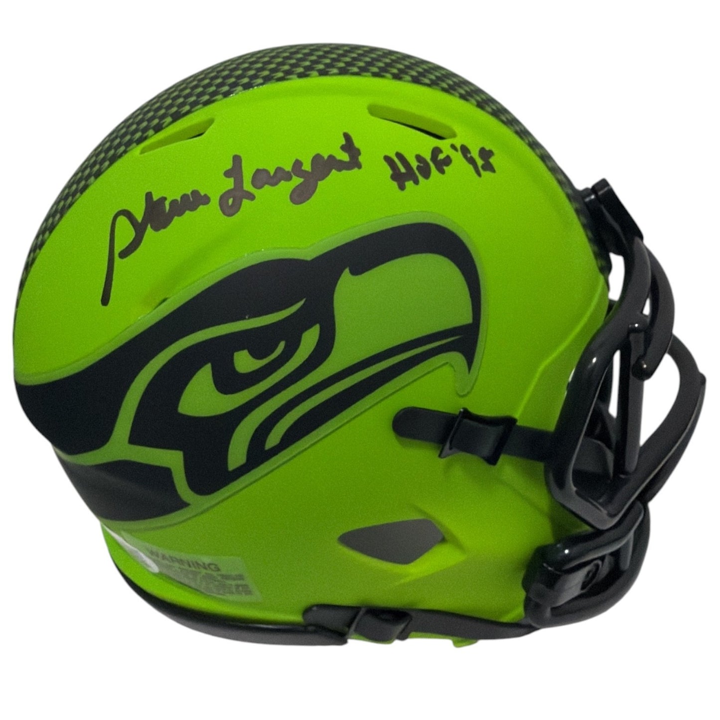 Steve Largent Signed Seattle Seahawks Rave Mini Helmet (HOF '95)