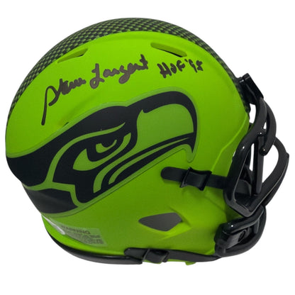 Steve Largent Signed Seattle Seahawks Rave Mini Helmet (HOF '95)