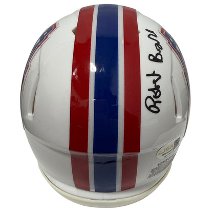 Robert Brazile Houston Oilers Signed Throwback Mini Helmet 3 Inscriptions