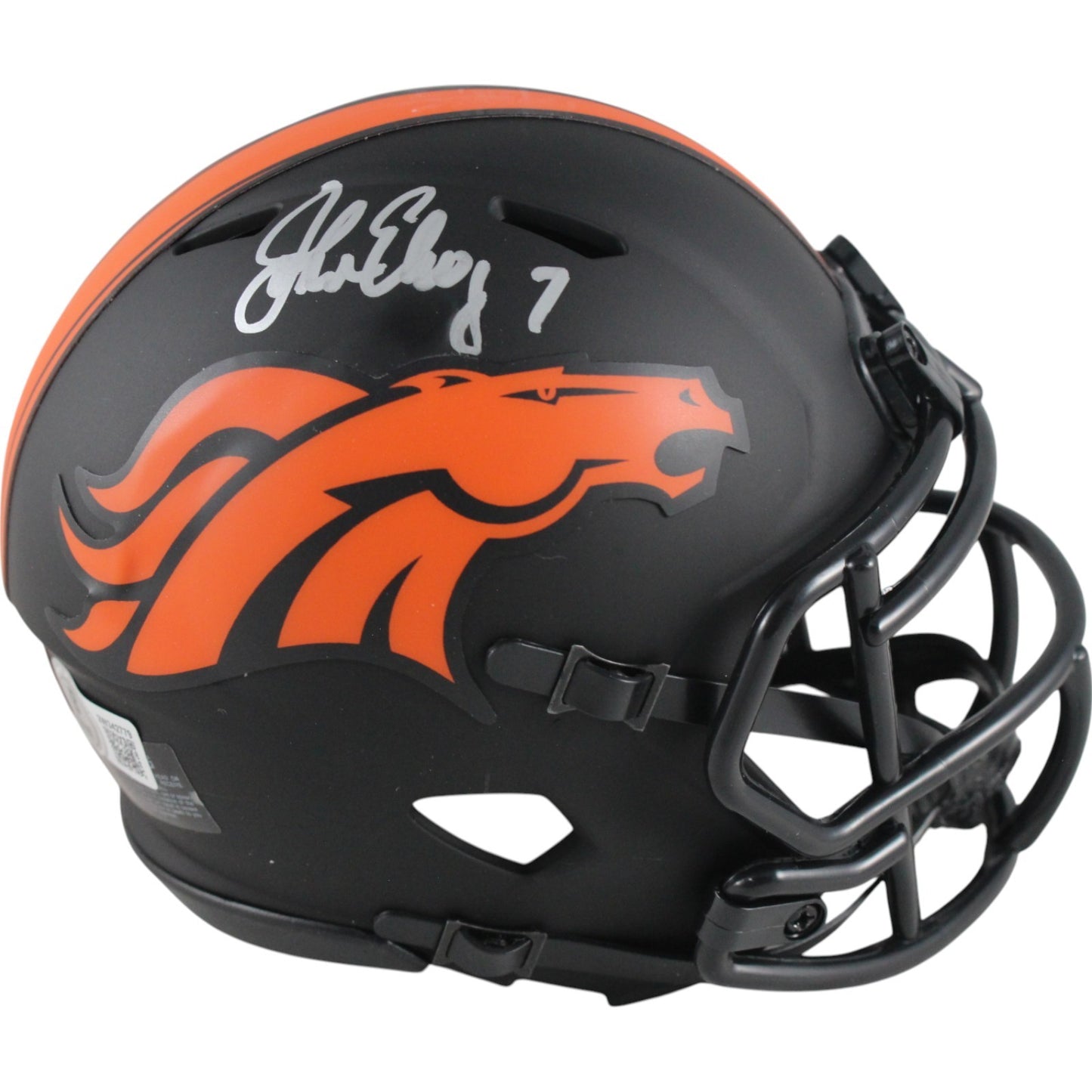 John Elway Autographed Denver Broncos Eclipse Mini Helmet (Beckett Witnessed)