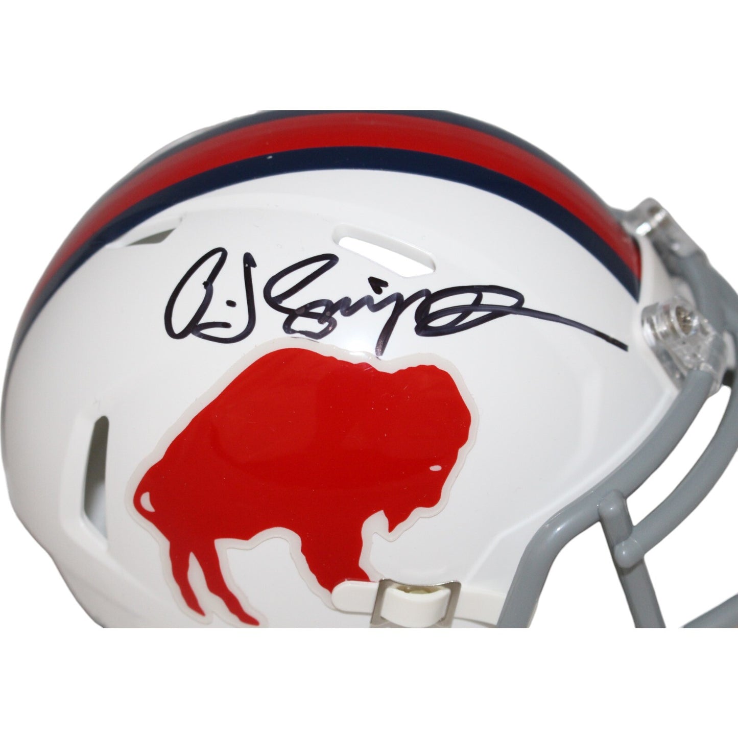 OJ Simpson Signed Buffalo Bills Throwback Mini Helmet (JSA)