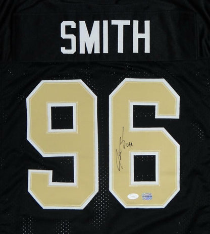 Justin Smith Autographed Black Custom Football Jersey