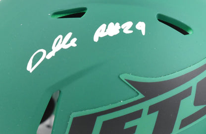 Darrelle Revis Signed New York Jets Rave Speed Mini Helmet