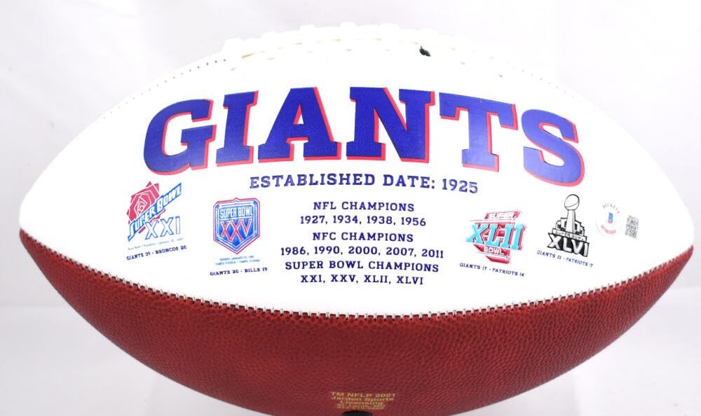 Jalin Hyatt Signed New York Giants Logo Football (Black)