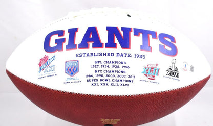 Jalin Hyatt Signed New York Giants Logo Football (Black)