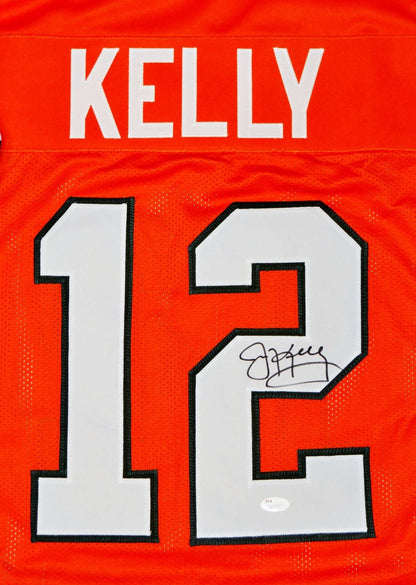 Jim Kelly Signed Miami College Style Orange Jersey