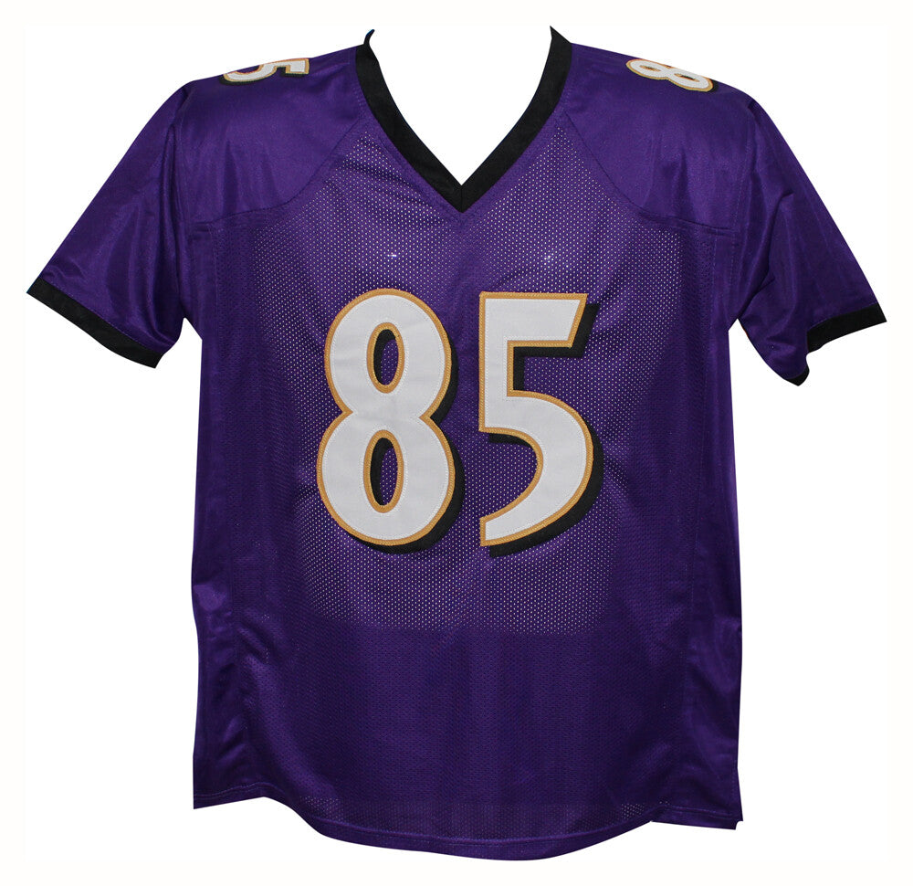 Derrick Mason Signed Baltimore Ravens Custom Purple Jersey (Beckett COA)