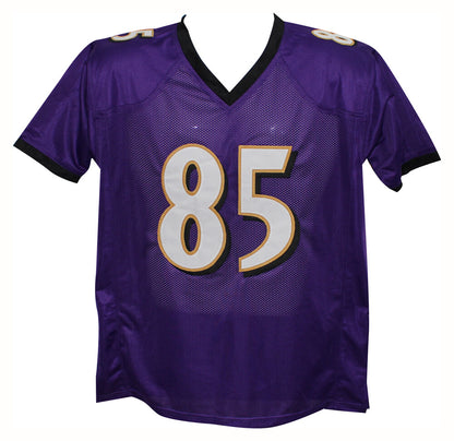 Derrick Mason Signed Baltimore Ravens Custom Purple Jersey (Beckett COA)