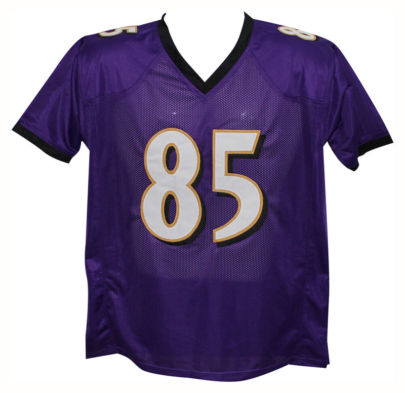 Derrick Mason Signed Baltimore Ravens Custom Purple Jersey (Beckett COA)