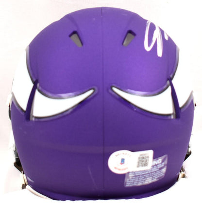 Jordan Addison Signed Minnesota Vikings Speed Mini Helmet