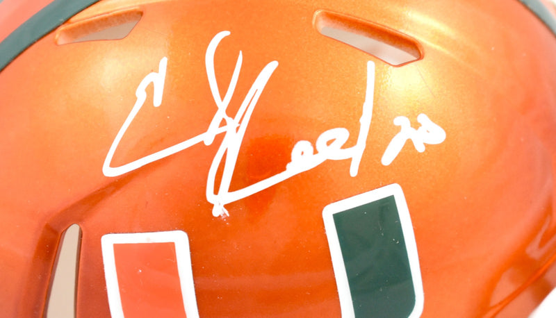 Ed Reed Autographed Miami Hurricanes Flash Speed Mini Helmet